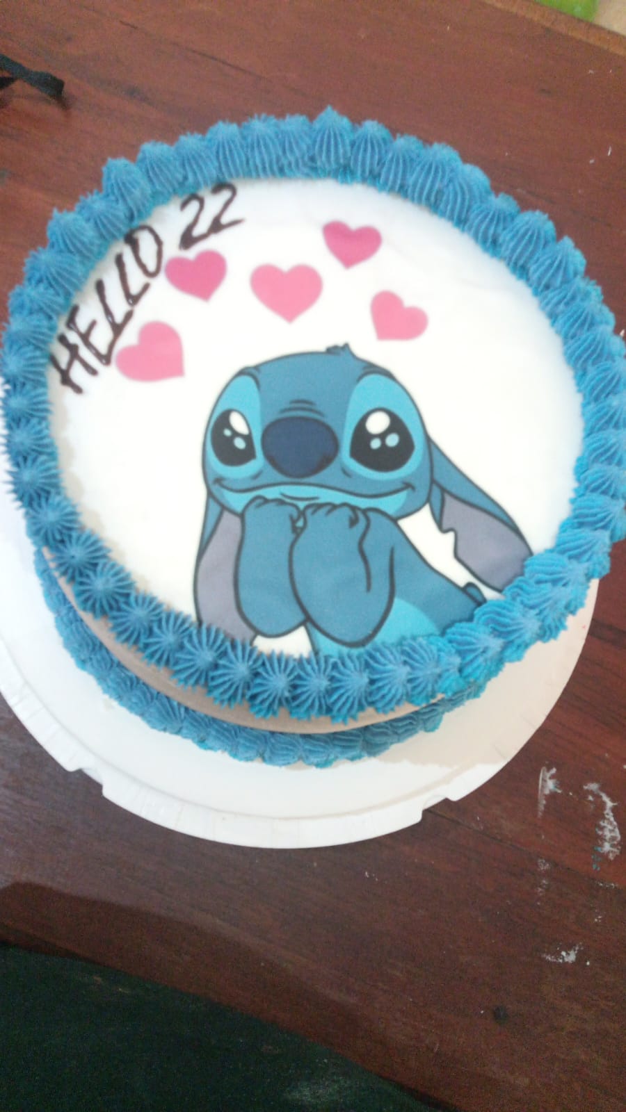 Blue custom character cake